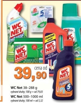 Prostredky cistici wc net