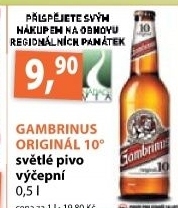 Pivo svetle vycepni original 10 gambrinus
