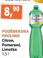 Voda ochucena prolinie podebradka