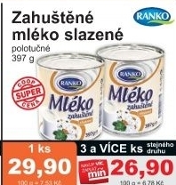 Mleko kondenzovane slazene ranko