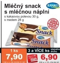 Dezert mlecny snack ranko