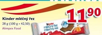 Rez mlecny kinder
