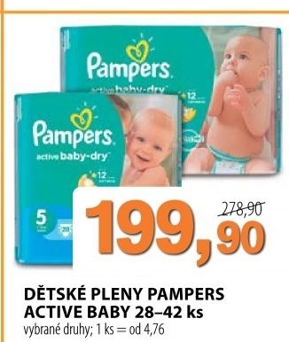 Pleny detske active baby pampers
