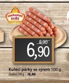 Parky kureci pochoutkove se syrem vodnanske kure