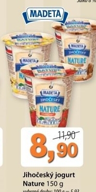 Jogurt nature ochuceny jihocesky madeta