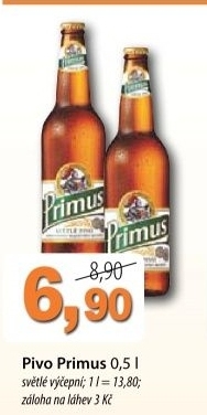 Pivo svetle vycepni 10 primus