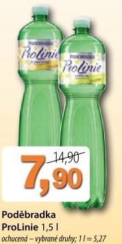 Voda ochucena prolinie podebradka