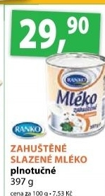 Mleko kondenzovane slazene ranko