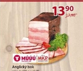 Bok anglicky maso uzeniny pisek