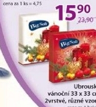 Ubrousky papirove vanocni big soft