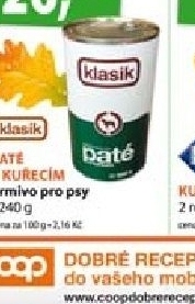 Konzerva pro psy pate coop klasik