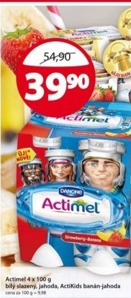 Napoj mleko jogurtove kids actimel danone
