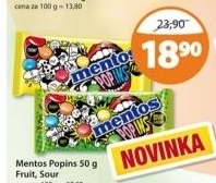Bonbony popins mentos