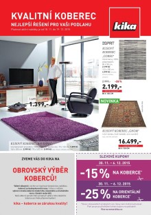 akční leták Kika nábytek 18.11.2015-19.12.2015