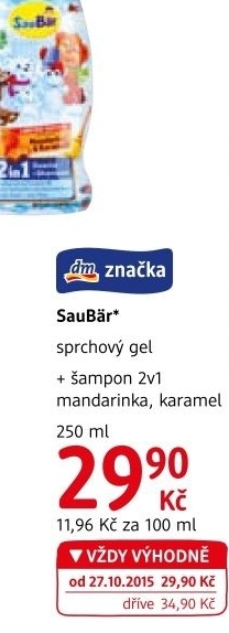 Sprchovy gel detsky 2v1 saubar