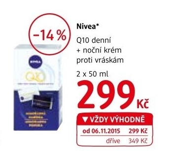 Baleni krem denni nocni proti vraskam q10 nivea