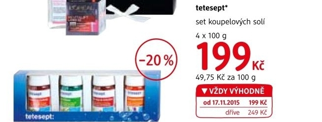 Kazeta darkova sul do koupele tetesept