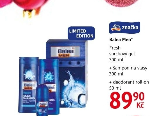 Kazeta darkova panska fresh men balea