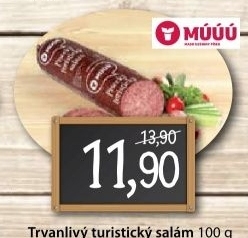 Salam turisticky maso uzeniny pisek
