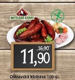 Klobasa ostravska kostelecke uzeniny