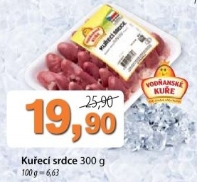 Srdce kureci mrazena vodnanske kure
