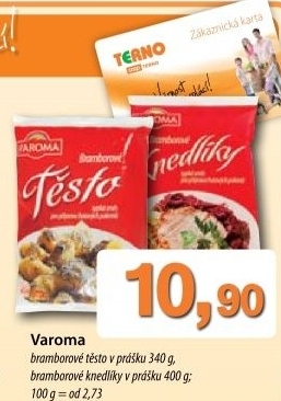 Testo bramborove v prasku varoma
