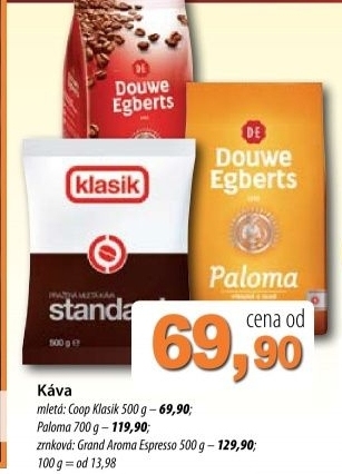 Kava mleta standard coop klasik