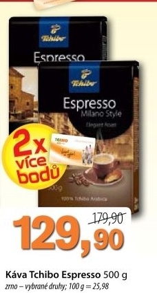 Kava zrnkova espresso tchibo