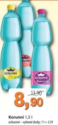 Voda ochucena korunni