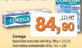 Krem fixacni na zubni protezu extra silny corega
