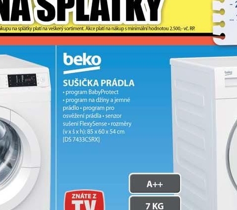 Beko, sušička prádla