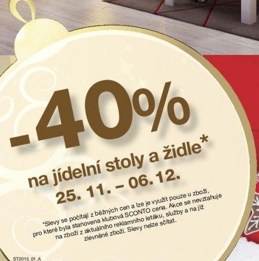 Sleva na jídelní stoly a židle