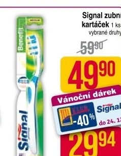 Kartacek na zuby signal