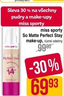 Make up so matte perfect stay 14h miss sporty
