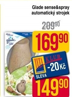 Osvezovac vzduchu automaticky sense spray collection glade by brise