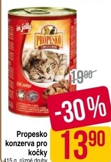 Konzerva pro kocky propesko