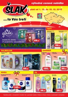 akční leták Šlak drogerie 1.12.2015-15.12.2015