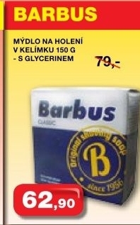 Mydlo na holeni barbus