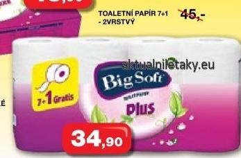 Toaletni papir 2vrstvy soft plus big soft