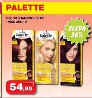 Barva na vlasy color shampoo palette schwarzkopf