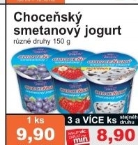Jogurt smetanovy ochuceny chocensky