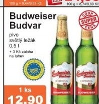 Pivo svetly lezak b original budweiser budvar