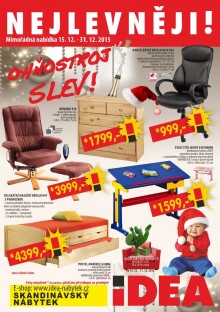 akční leták IDEA nábytek 15.12.2015-31.12.2015