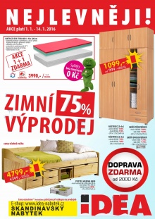 akční leták IDEA nábytek 1.1.2016-14.1.2016