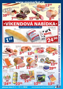 akční leták ESO MARKET 6.1.2016-17.1.2016