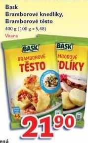 Knedliky bramborove v prasku bask