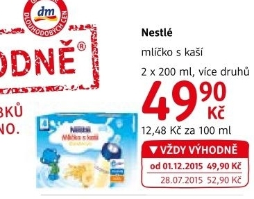 Mlicko s kasi nestle