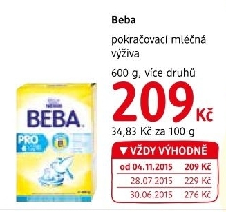 Vyziva mlecna beba nestle