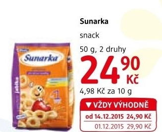 Snack detsky sunarka