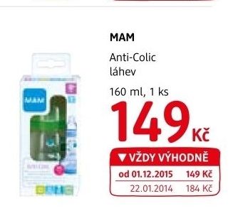 Lahev anti colic mam